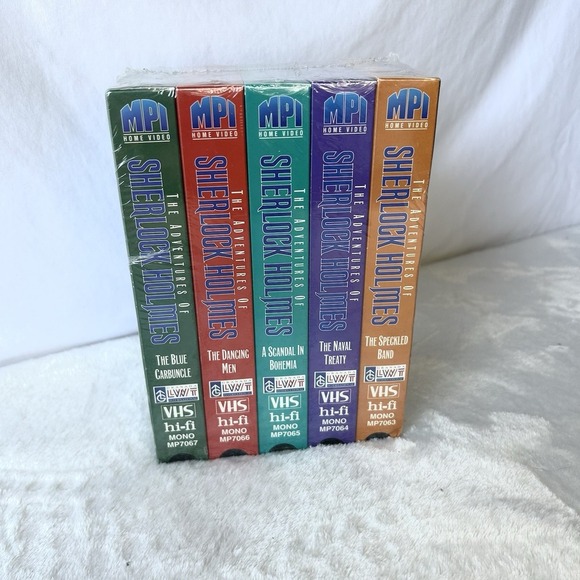 The Adventures Of Sherlock Holmes MPI VHS Set Of 5 Sealed - Picture 1 of 4
